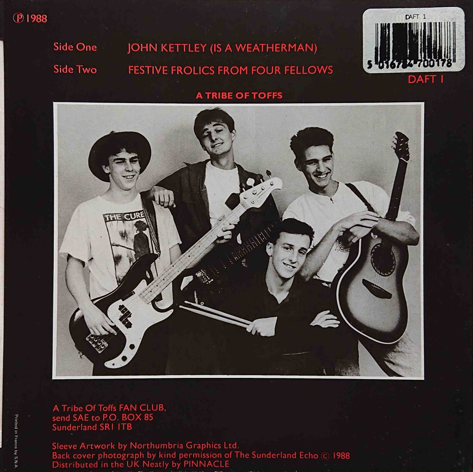 DAFT 1 John Kettley (Is a weather man) A tribe of toft  Back cover of DAFT 1